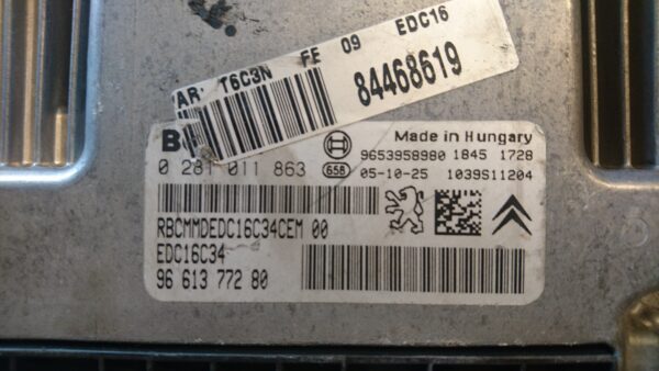 Bosch EDC16 1.4 1.6 HDI ECU - Image 3
