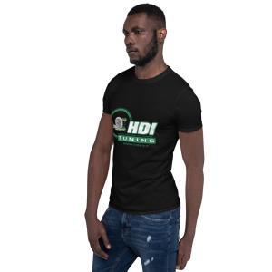 unisex basic softstyle t-shirt zwart links voor 6263b91ae7374